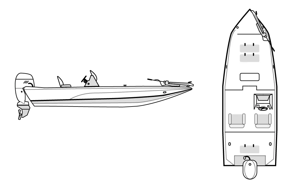 BASS BOAT - Angled Transom 